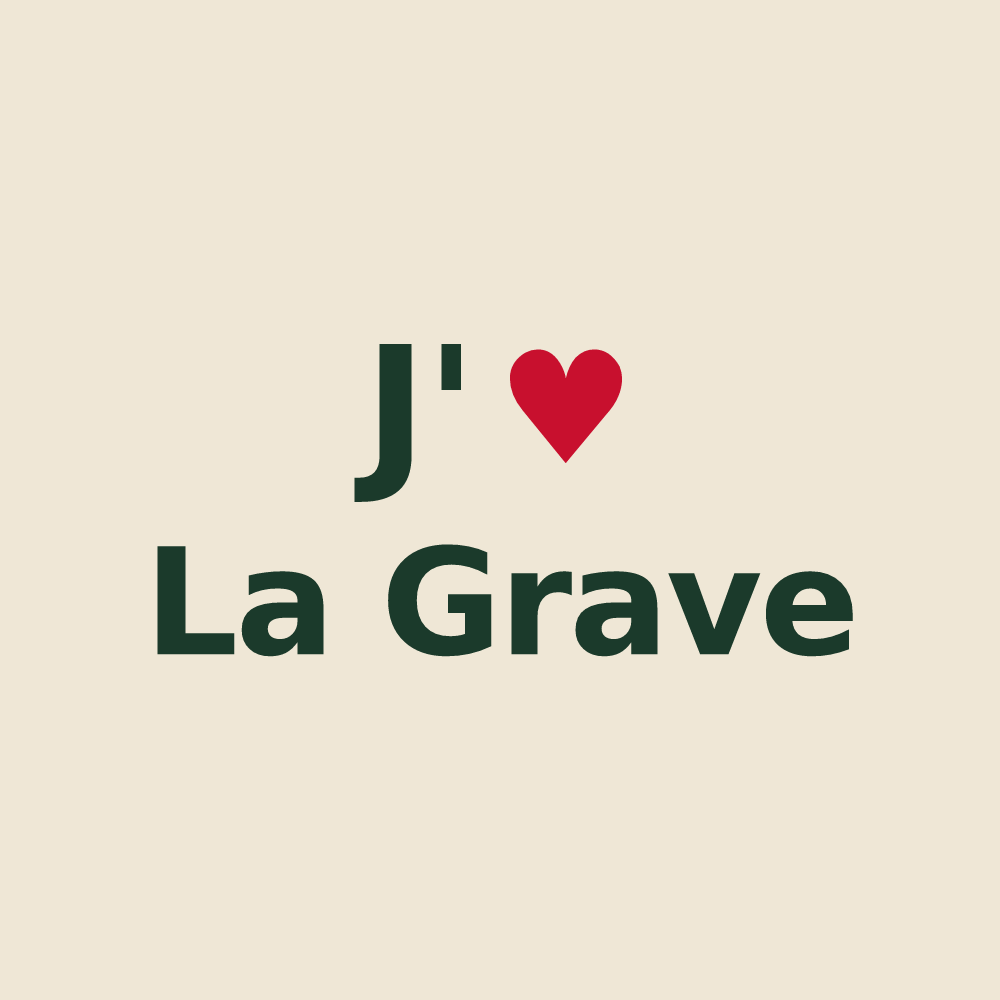Tote bag personnalisé La Grave — design J'aime La Grave