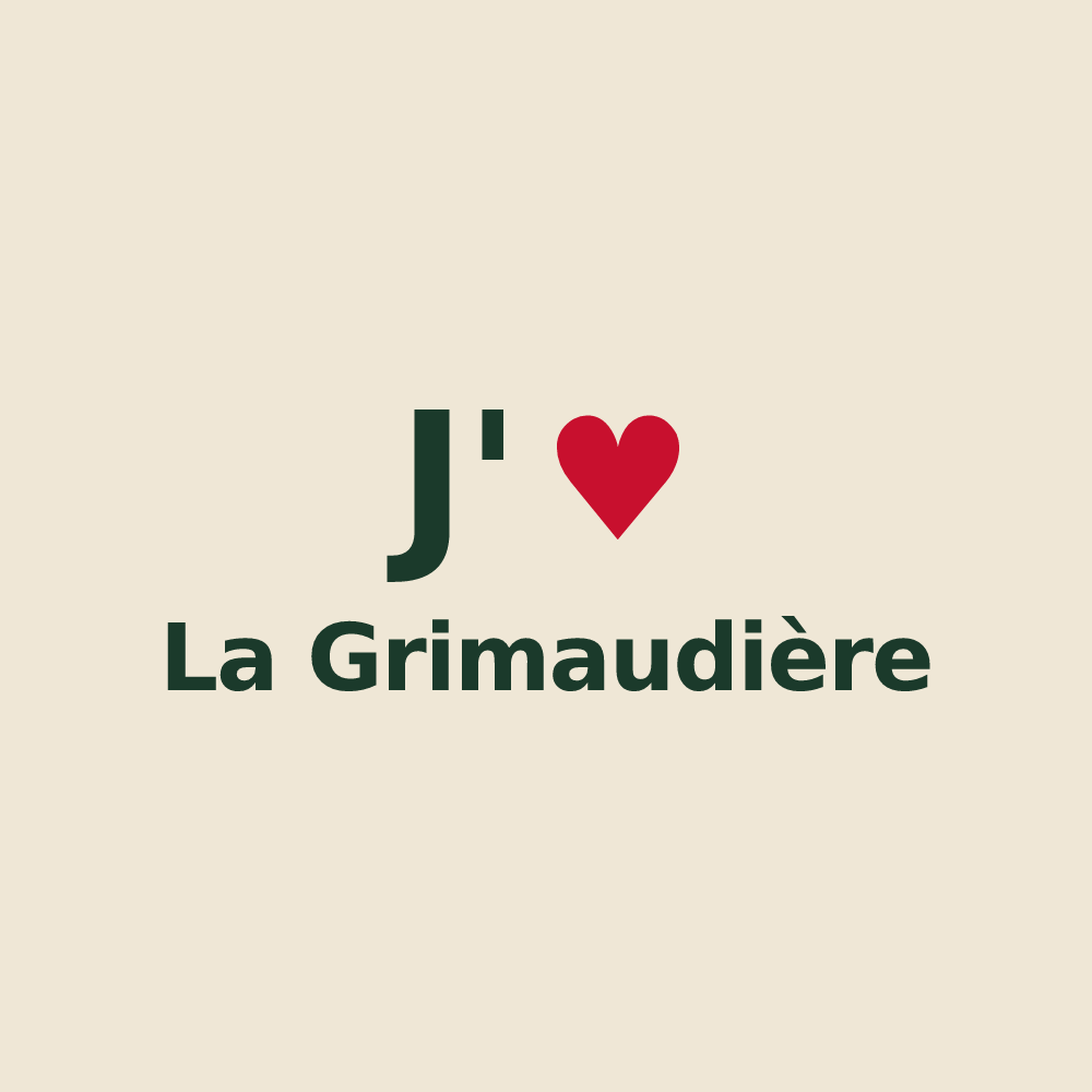 Tote bag personnalisé La Grimaudière — design J'aime La Grimaudière