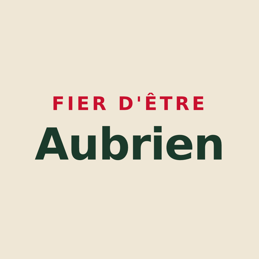 Tote bag « Fier d'être Aubrien » — design pour La Haye-Aubrée