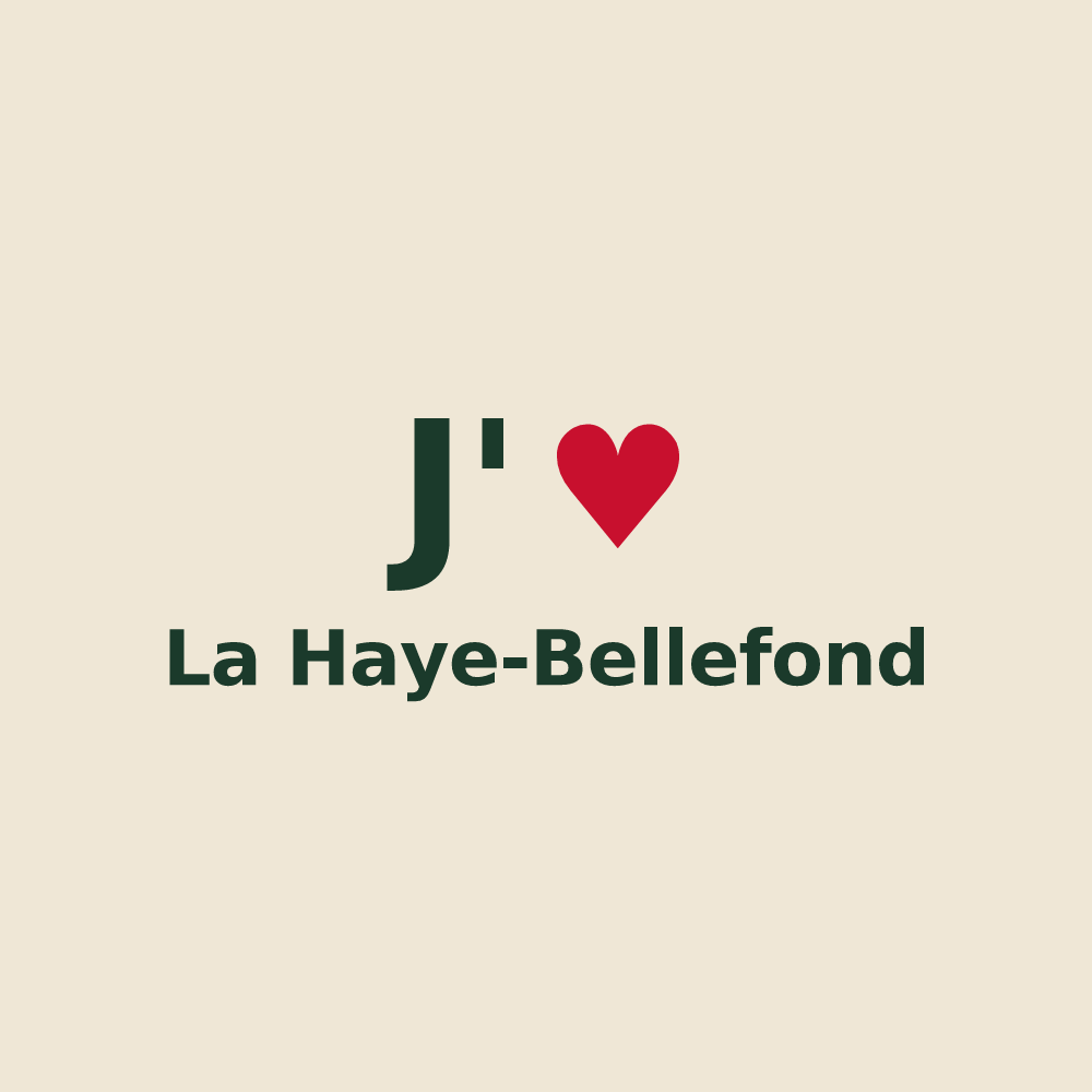 Tote bag personnalisé La Haye-Bellefond — design J'aime La Haye-Bellefond