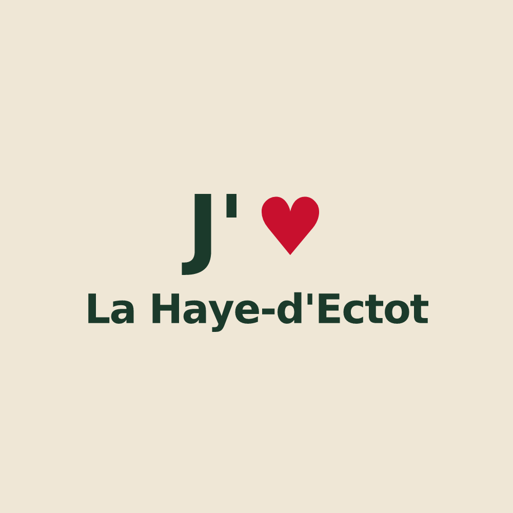 Tote bag personnalisé La Haye-d'Ectot — design J'aime La Haye-d'Ectot
