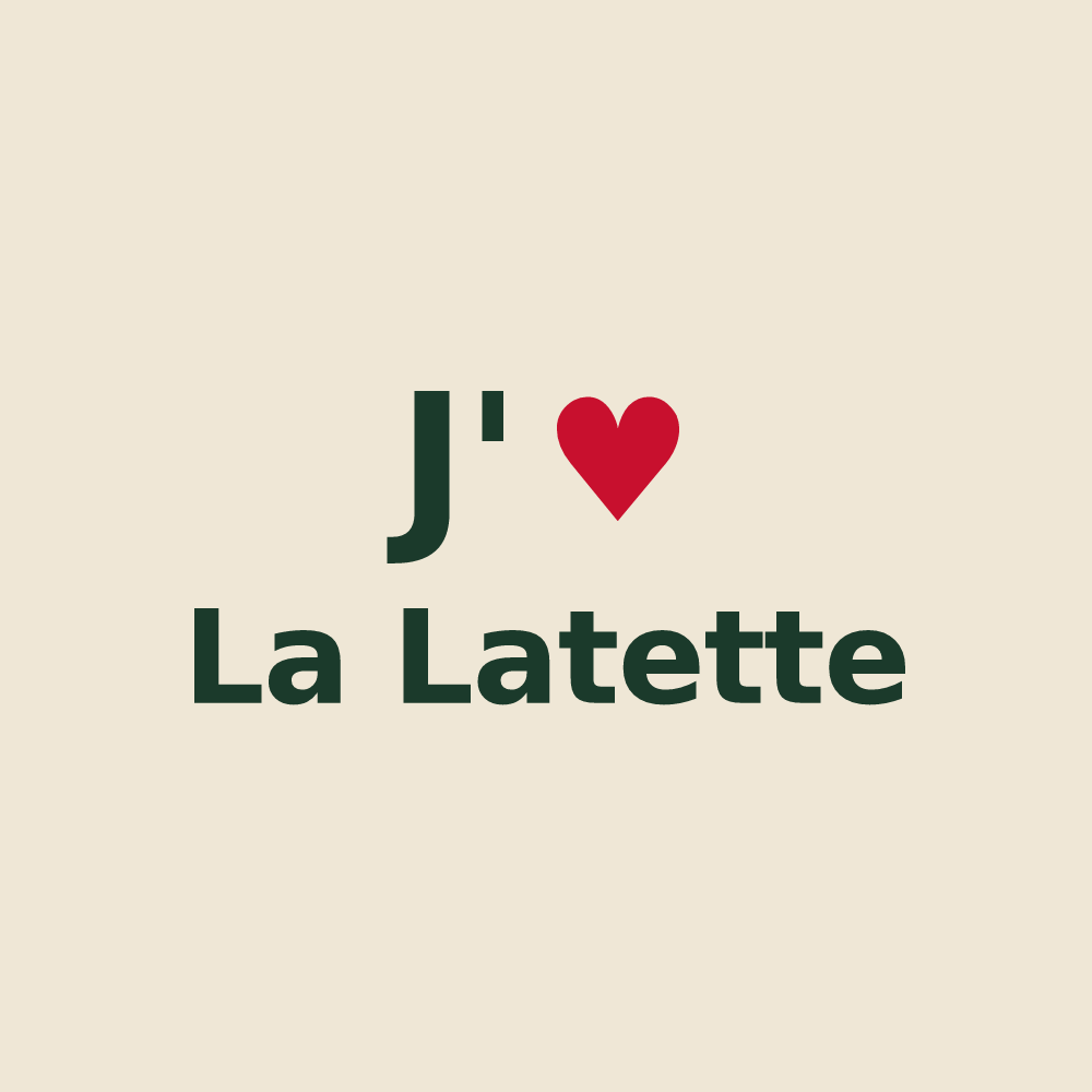 Tote bag personnalisé La Latette — design J'aime La Latette
