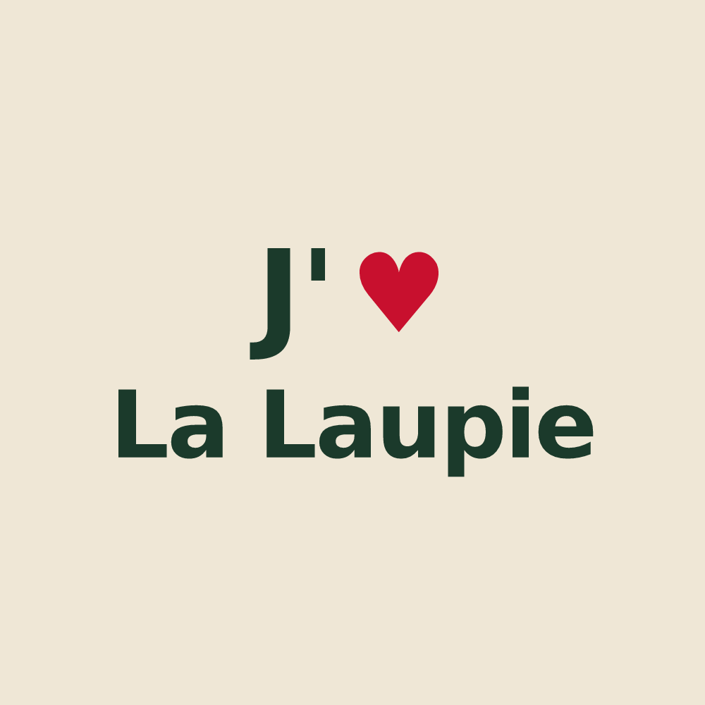 Tote bag personnalisé La Laupie — design J'aime La Laupie
