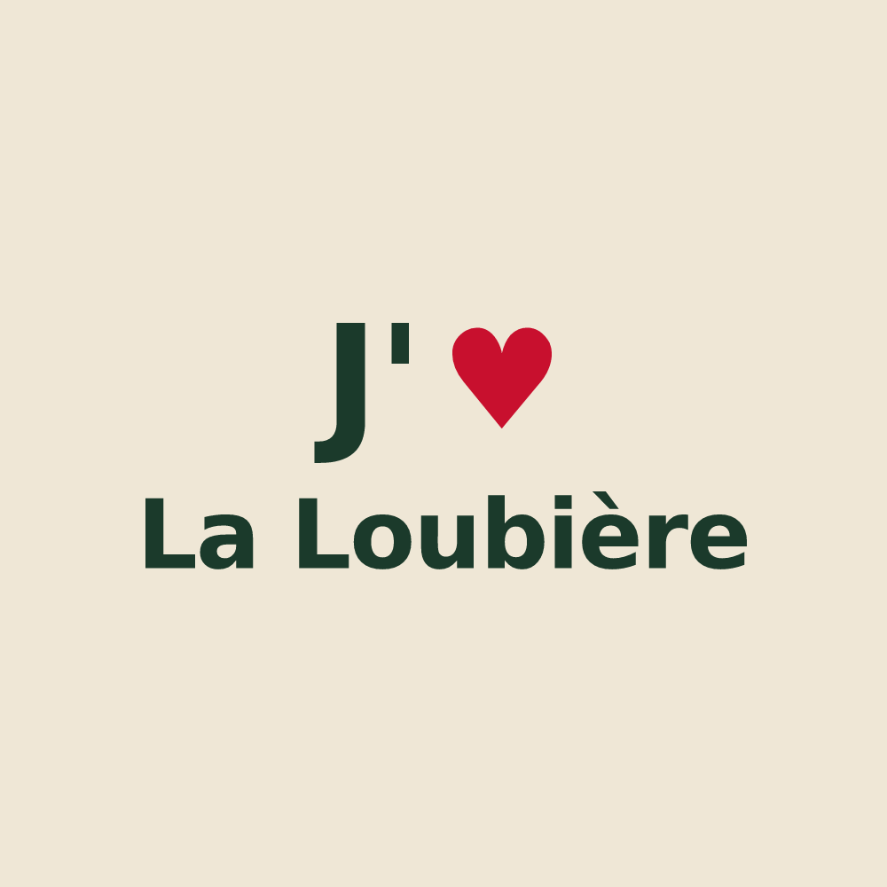 Tote bag personnalisé La Loubière — design J'aime La Loubière