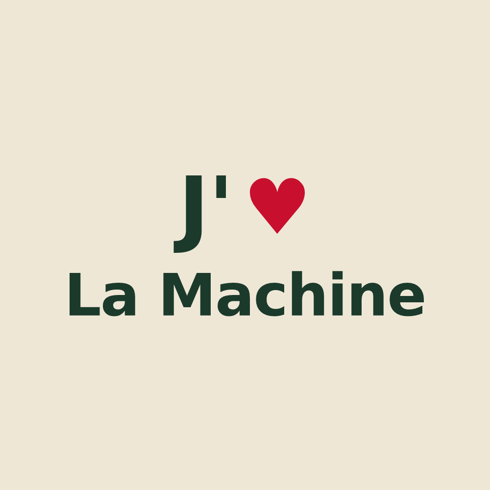 Tote bag personnalisé La Machine — design J'aime La Machine