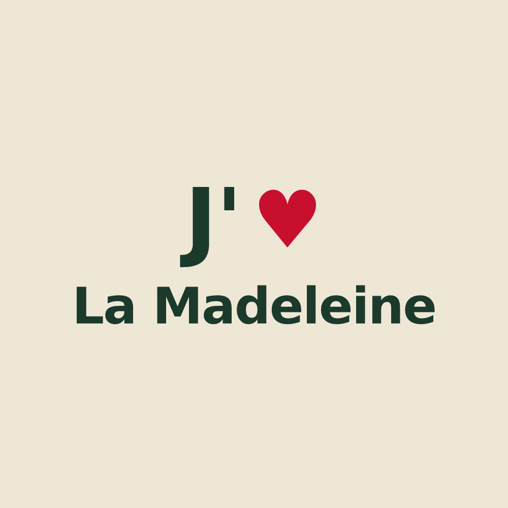 Tote bag personnalisé La Madeleine — design J'aime La Madeleine