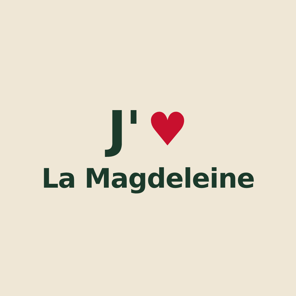 Tote bag personnalisé La Magdeleine — design J'aime La Magdeleine