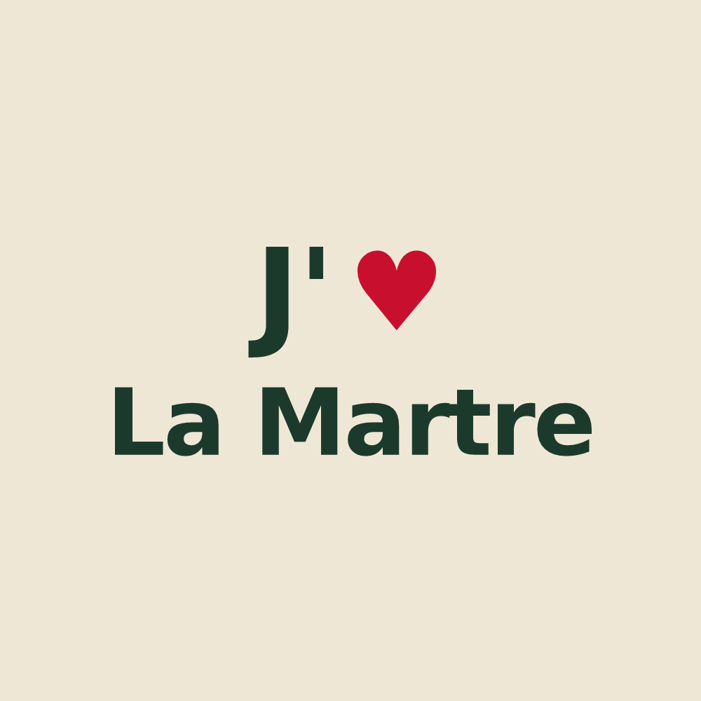Tote bag personnalisé La Martre — design J'aime La Martre