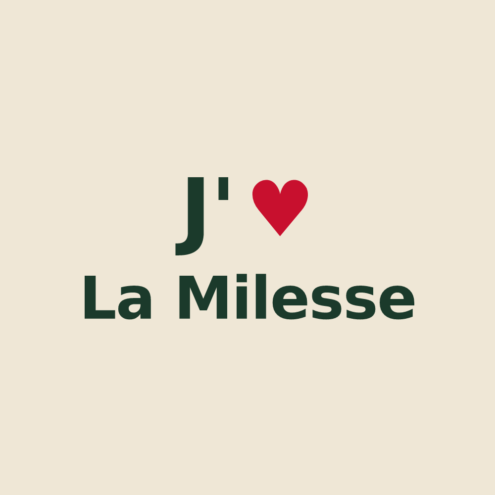 Tote bag personnalisé La Milesse — design J'aime La Milesse
