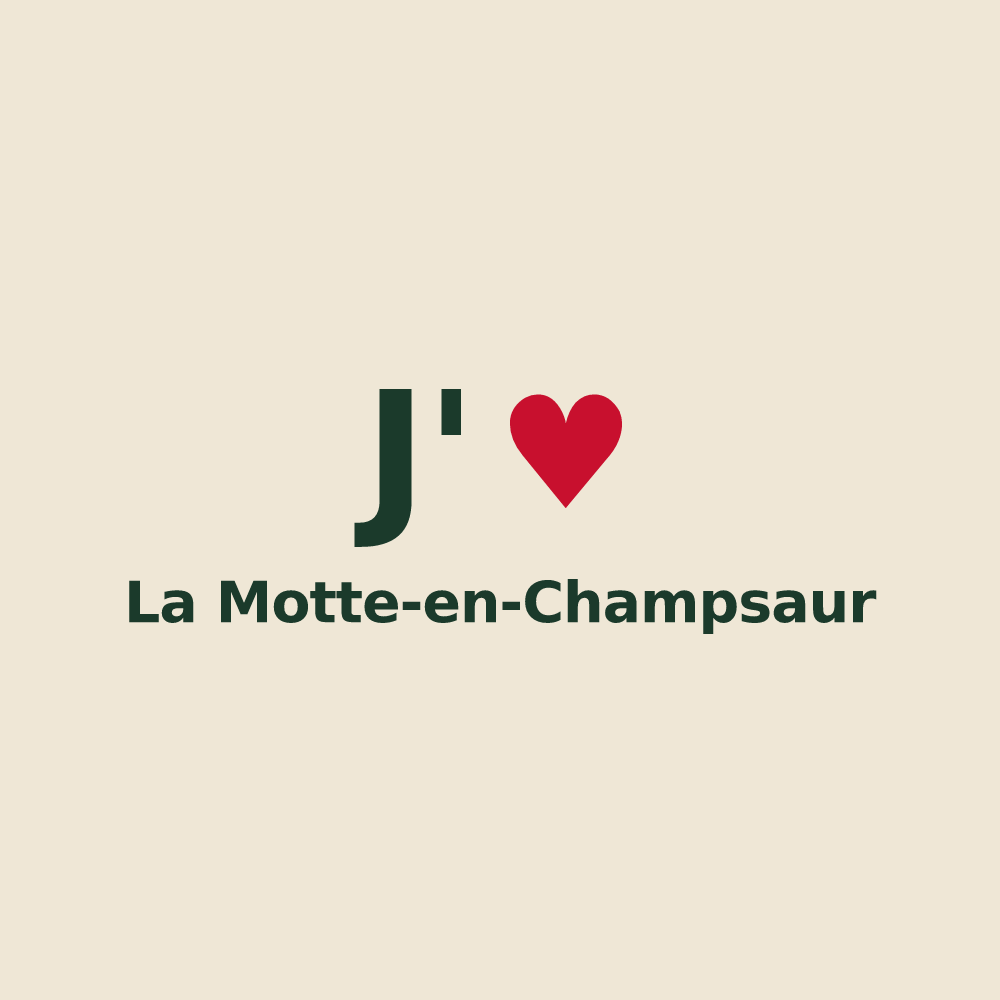Tote bag personnalisé La Motte-en-Champsaur — design J'aime La Motte-en-Champsaur