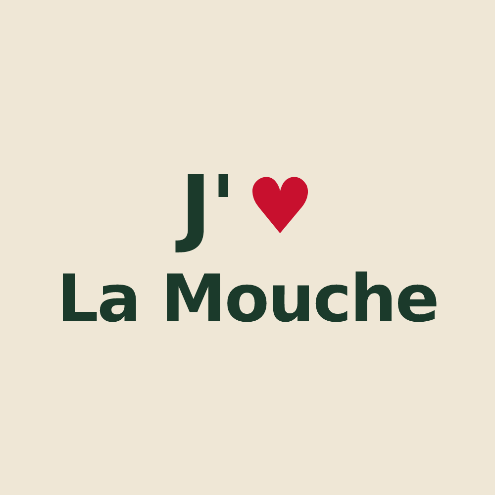 Tote bag personnalisé La Mouche — design J'aime La Mouche