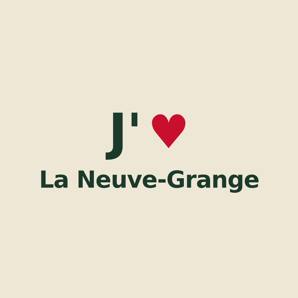 Tote bag personnalisé La Neuve-Grange — design J'aime La Neuve-Grange