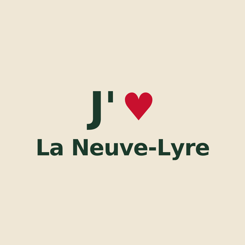 Tote bag personnalisé La Neuve-Lyre — design J'aime La Neuve-Lyre