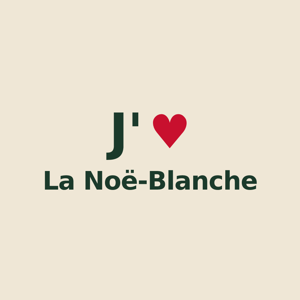 Tote bag personnalisé La Noë-Blanche — design J'aime La Noë-Blanche
