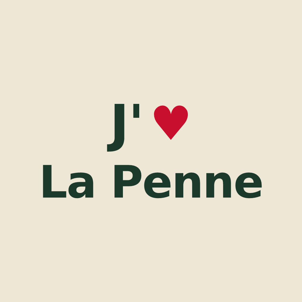 Tote bag personnalisé La Penne — design J'aime La Penne