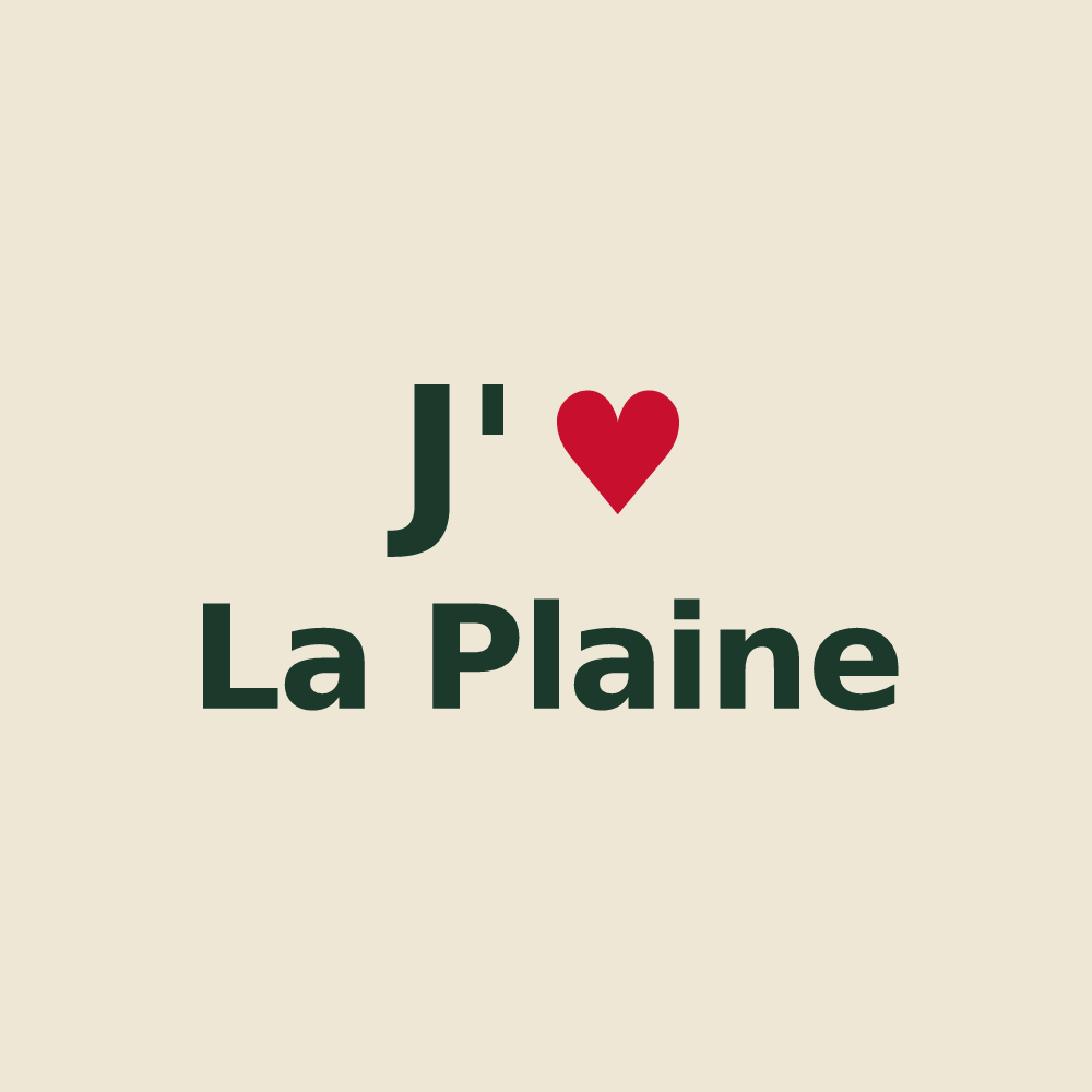 Tote bag personnalisé La Plaine — design J'aime La Plaine