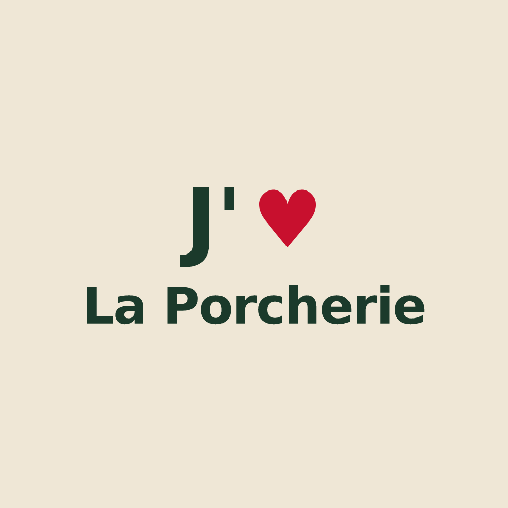 Tote bag personnalisé La Porcherie — design J'aime La Porcherie