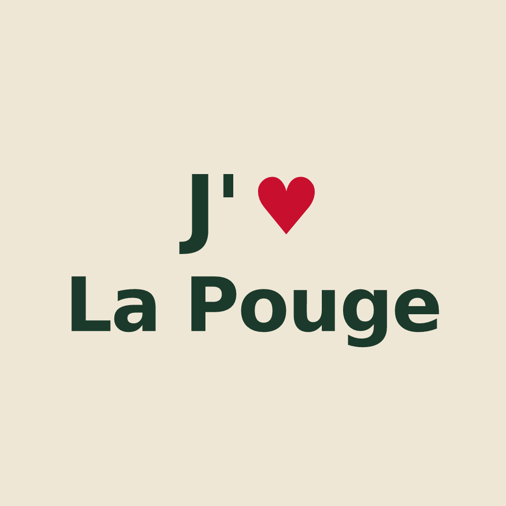 Tote bag personnalisé La Pouge — design J'aime La Pouge