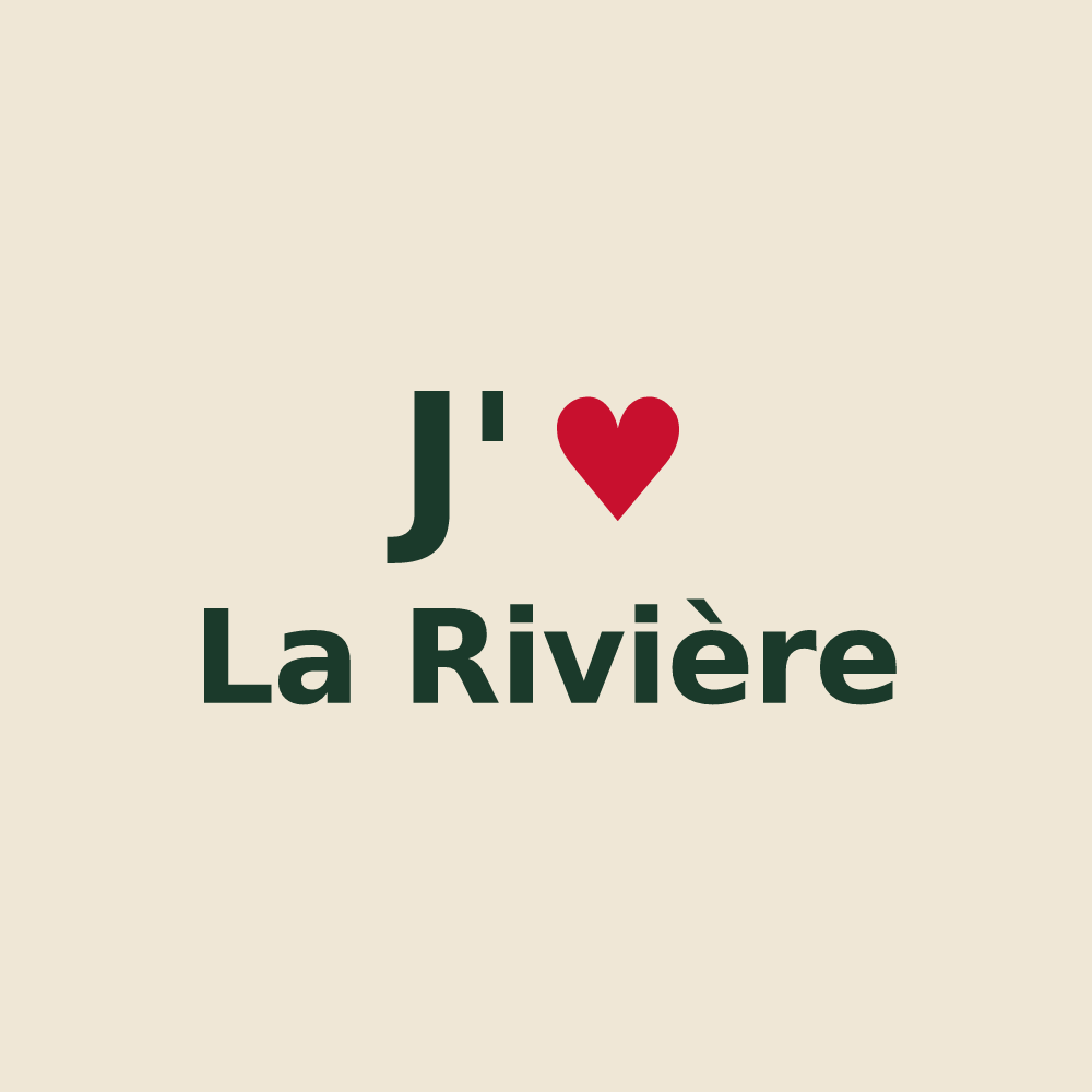 Tote bag personnalisé La Rivière — design J'aime La Rivière