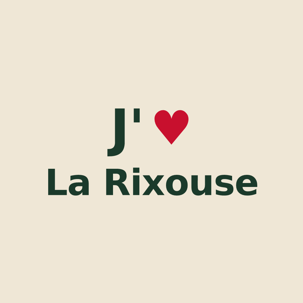 Tote bag personnalisé La Rixouse — design J'aime La Rixouse