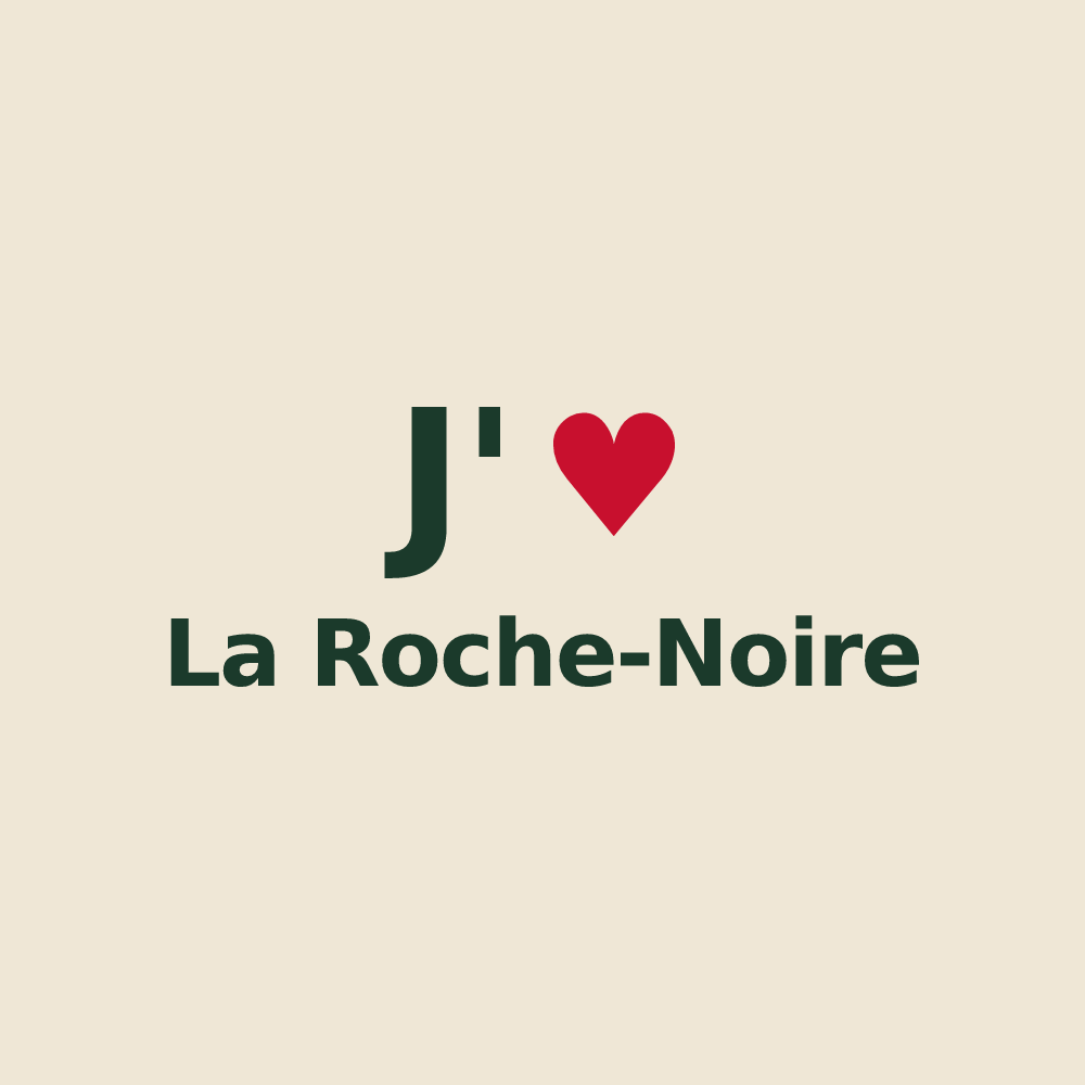 Tote bag personnalisé La Roche-Noire — design J'aime La Roche-Noire