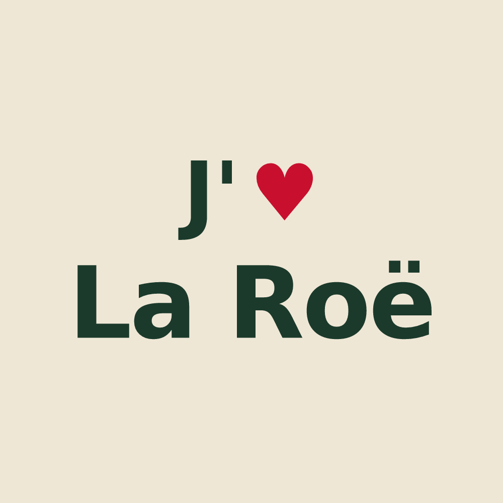 Tote bag personnalisé La Roë — design J'aime La Roë
