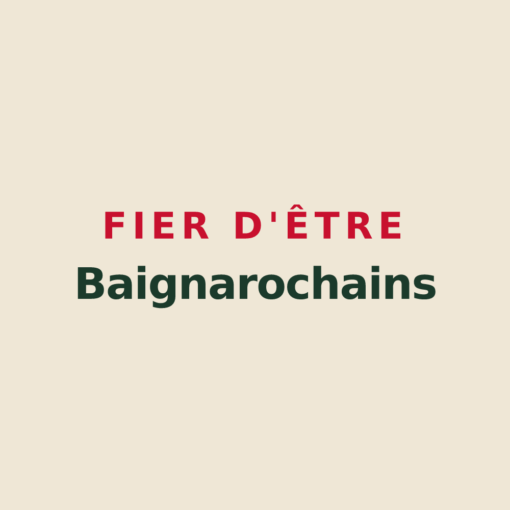 Tote bag « Fier d'être Baignarochains » — design pour La Roque-Baignard