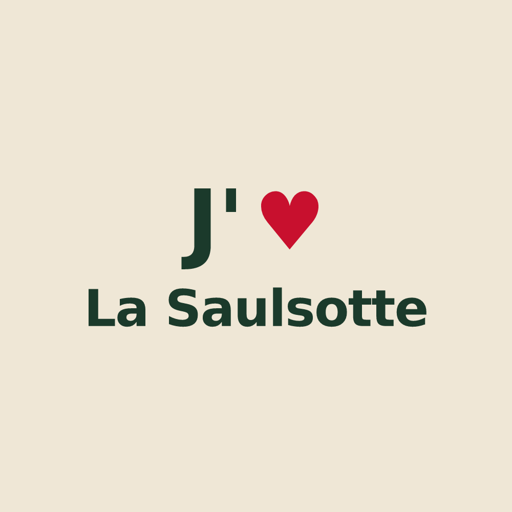 Tote bag personnalisé La Saulsotte — design J'aime La Saulsotte