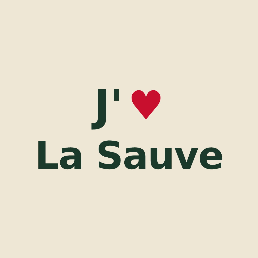 Tote bag personnalisé La Sauve — design J'aime La Sauve