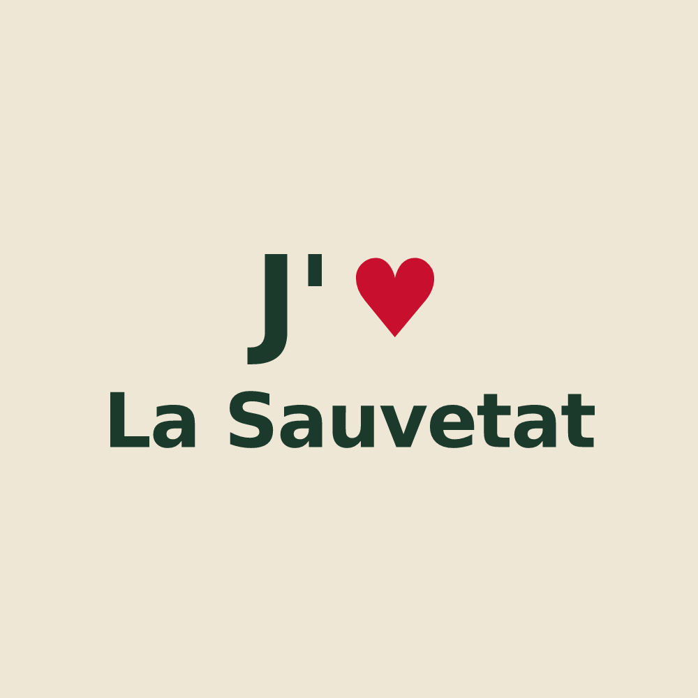 Tote bag personnalisé La Sauvetat — design J'aime La Sauvetat