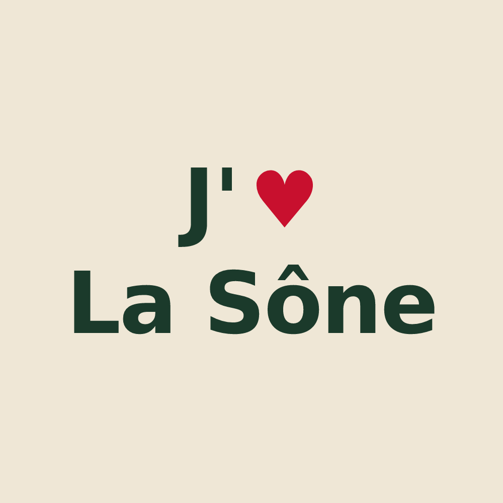 Tote bag personnalisé La Sône — design J'aime La Sône