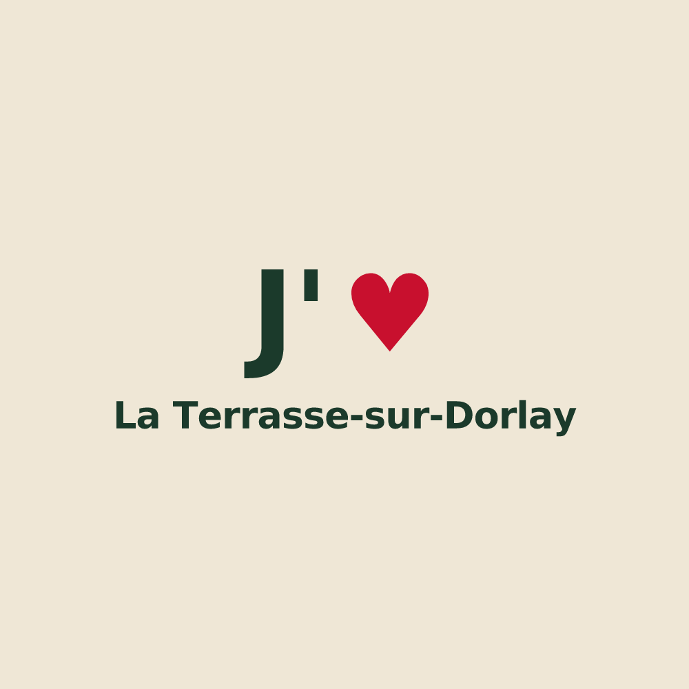 Tote bag personnalisé La Terrasse-sur-Dorlay — design J'aime La Terrasse-sur-Dorlay