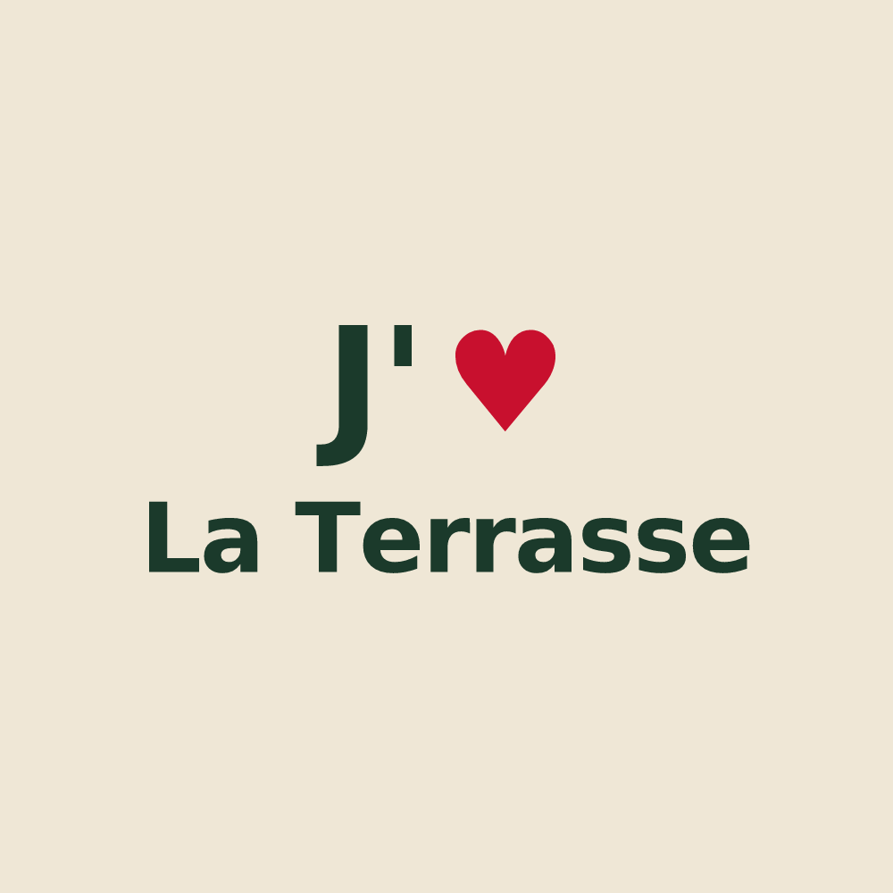 Tote bag personnalisé La Terrasse — design J'aime La Terrasse