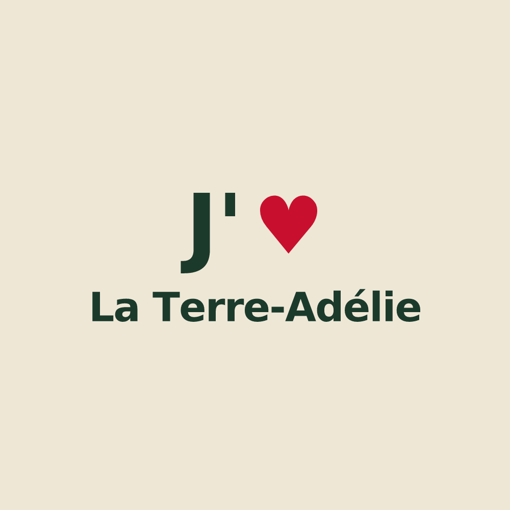 Tote bag personnalisé La Terre-Adélie — design J'aime La Terre-Adélie