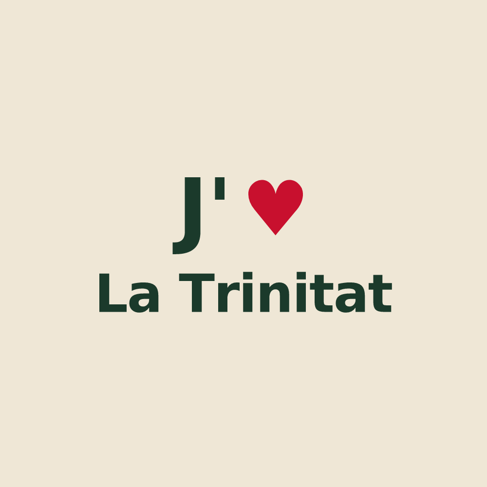 Tote bag personnalisé La Trinitat — design J'aime La Trinitat