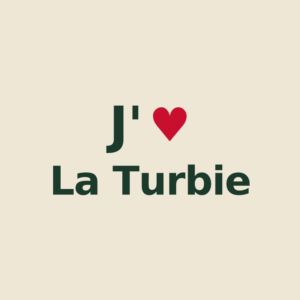 Tote bag personnalisé La Turbie — design J'aime La Turbie