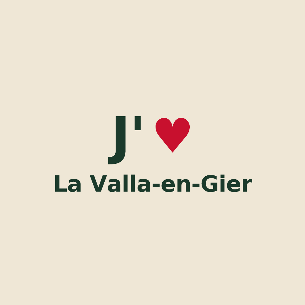 Tote bag personnalisé La Valla-en-Gier — design J'aime La Valla-en-Gier