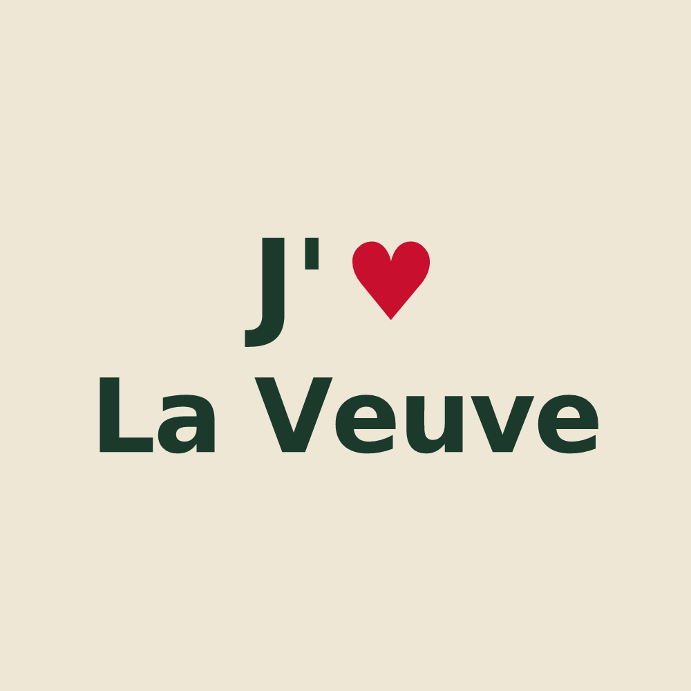Tote bag personnalisé La Veuve — design J'aime La Veuve