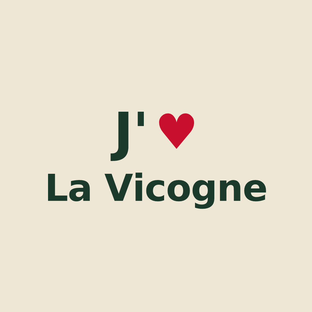 Tote bag personnalisé La Vicogne — design J'aime La Vicogne