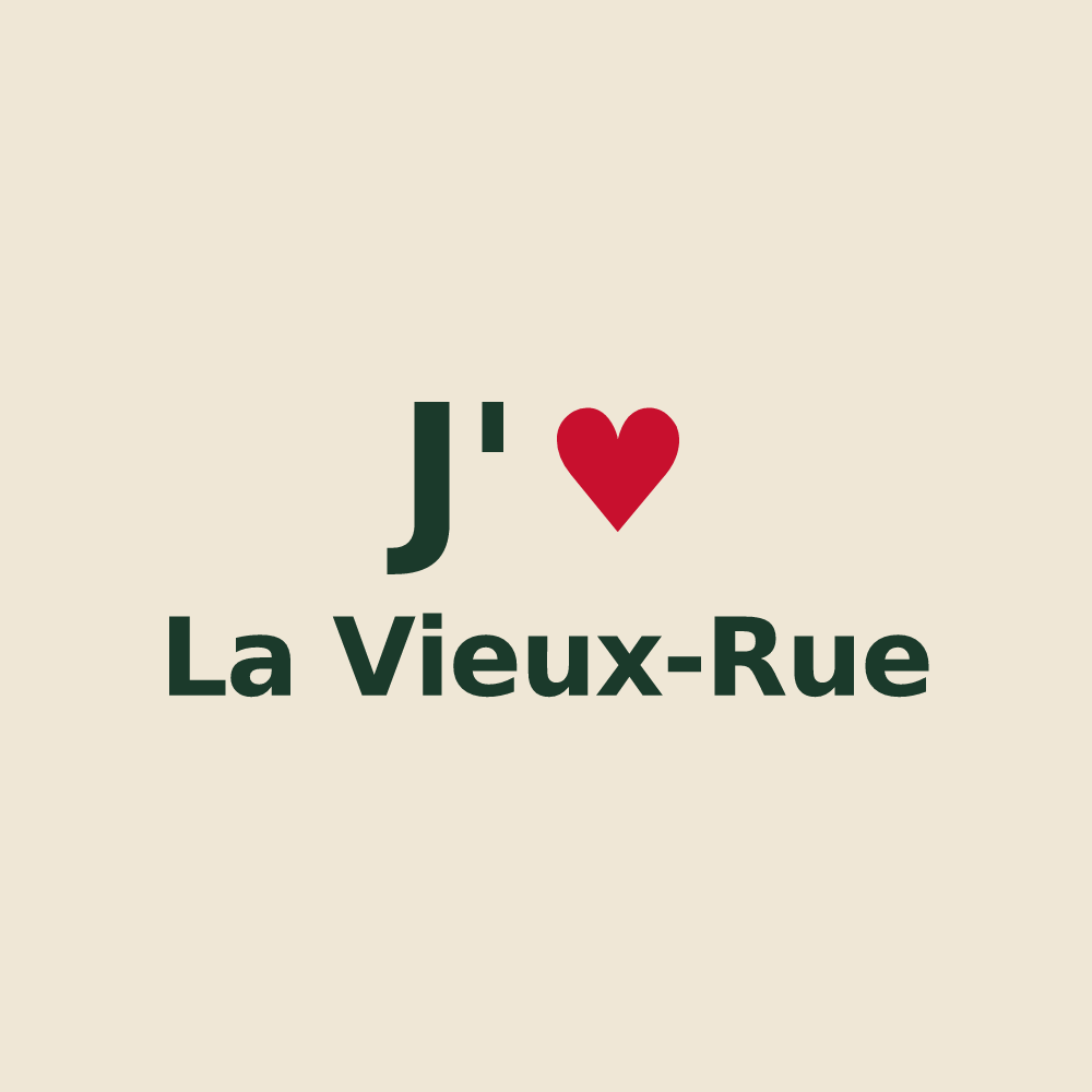 Tote bag personnalisé La Vieux-Rue — design J'aime La Vieux-Rue
