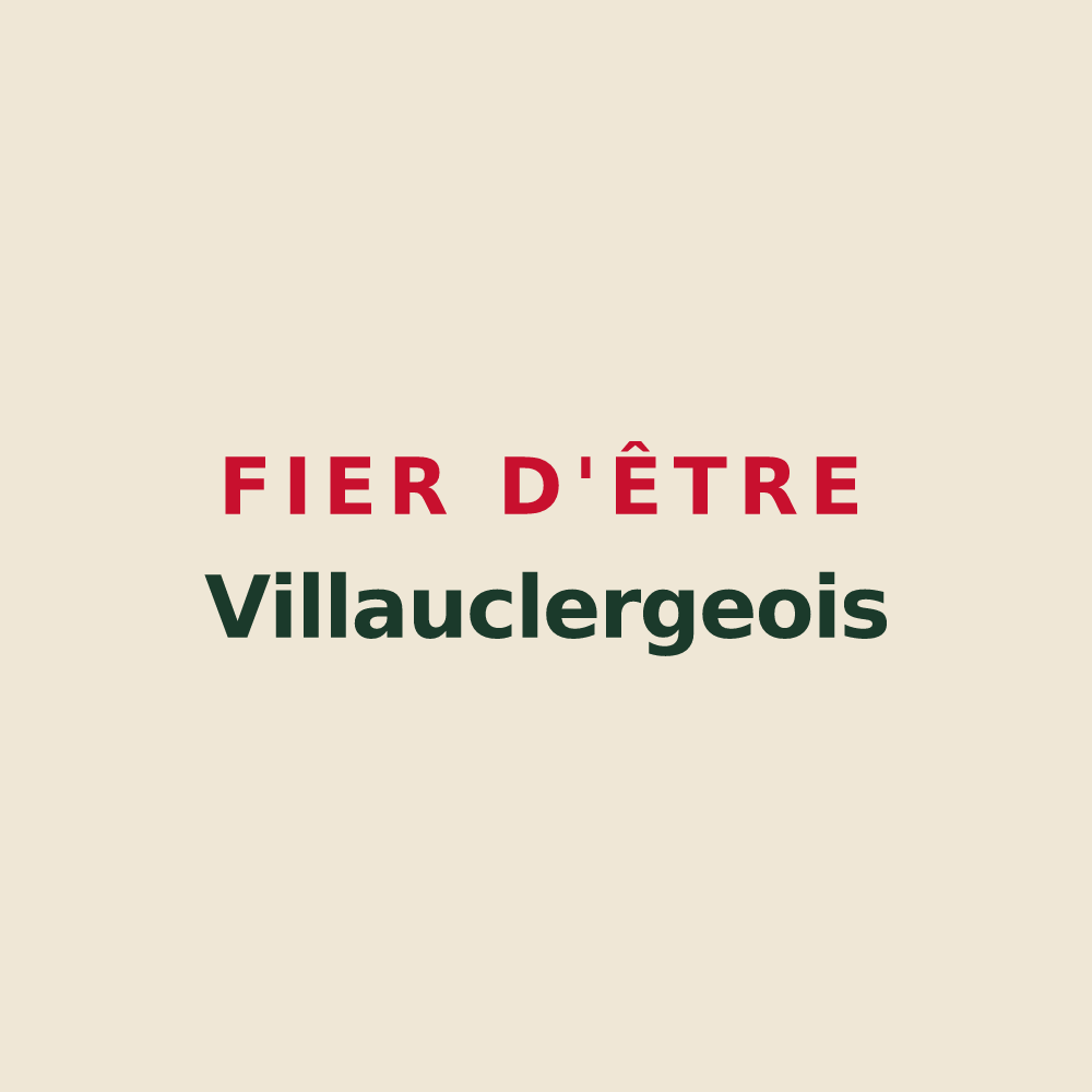 Tote bag « Fier d'être Villauclergeois » — design pour La Ville-aux-Clercs