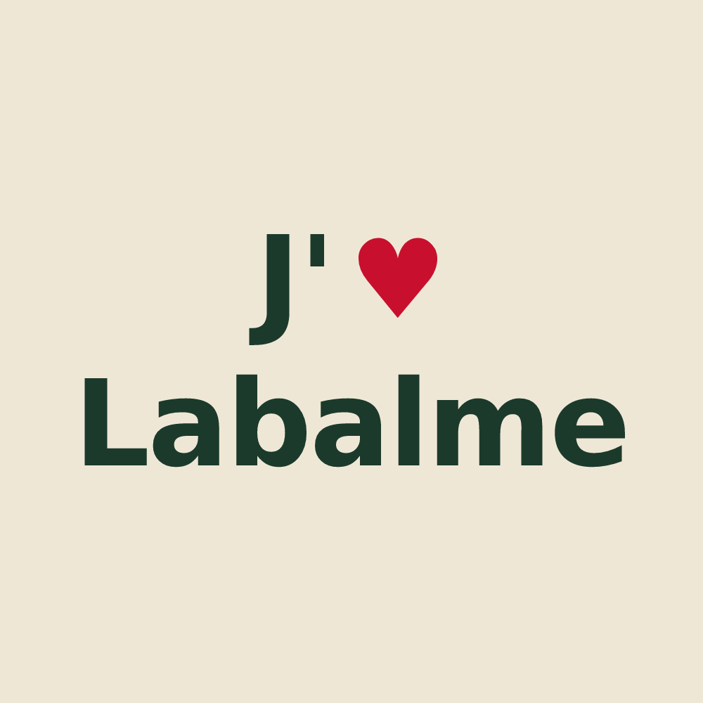Tote bag personnalisé Labalme — design J'aime Labalme