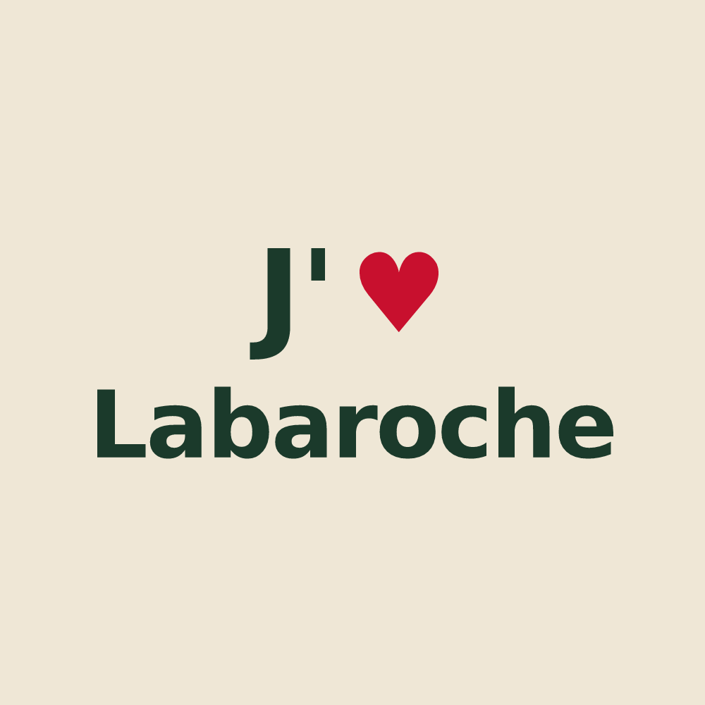Tote bag personnalisé Labaroche — design J'aime Labaroche
