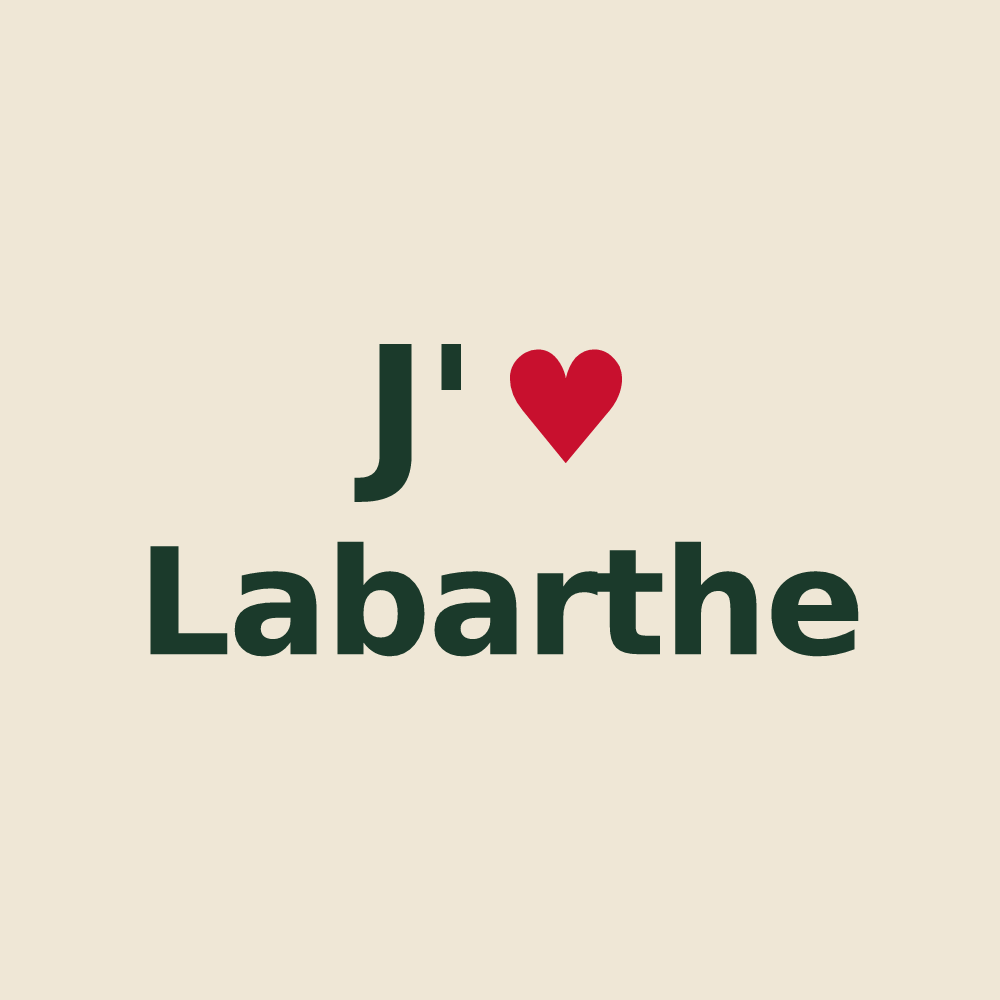 Tote bag personnalisé Labarthe — design J'aime Labarthe