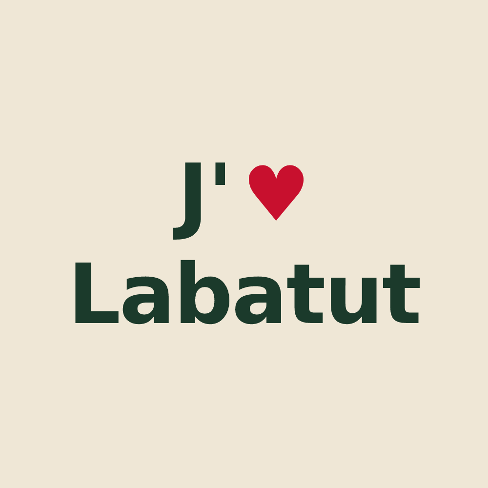 Tote bag personnalisé Labatut — design J'aime Labatut