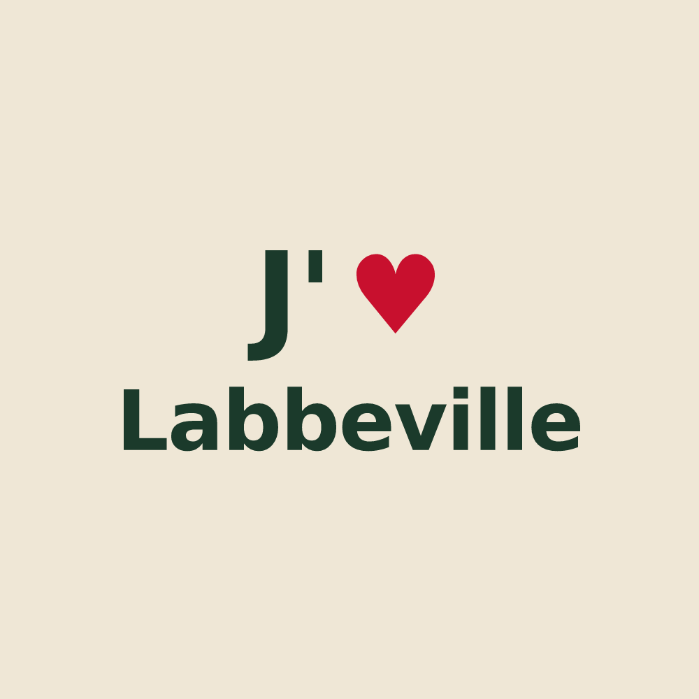 Tote bag personnalisé Labbeville — design J'aime Labbeville