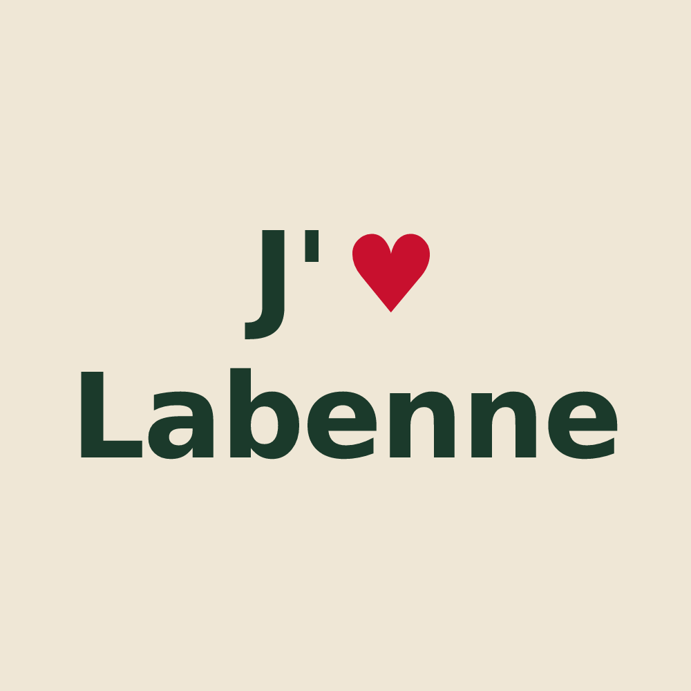 Tote bag personnalisé Labenne — design J'aime Labenne