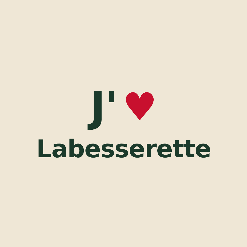 Tote bag personnalisé Labesserette — design J'aime Labesserette