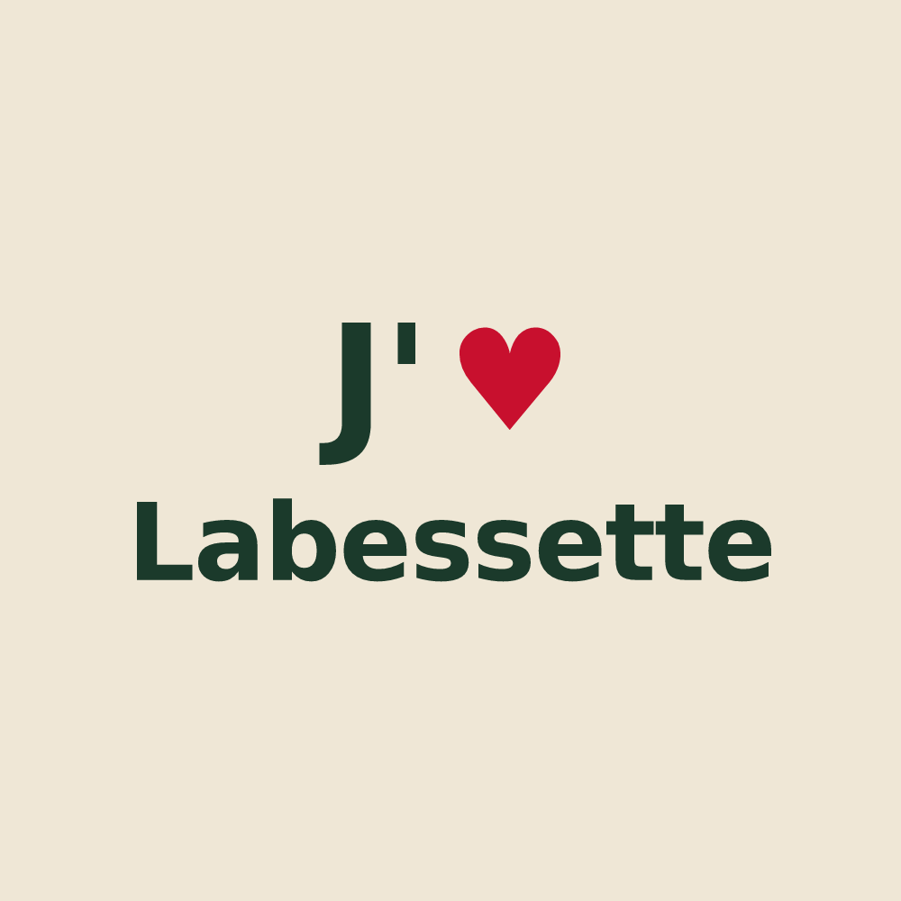 Tote bag personnalisé Labessette — design J'aime Labessette