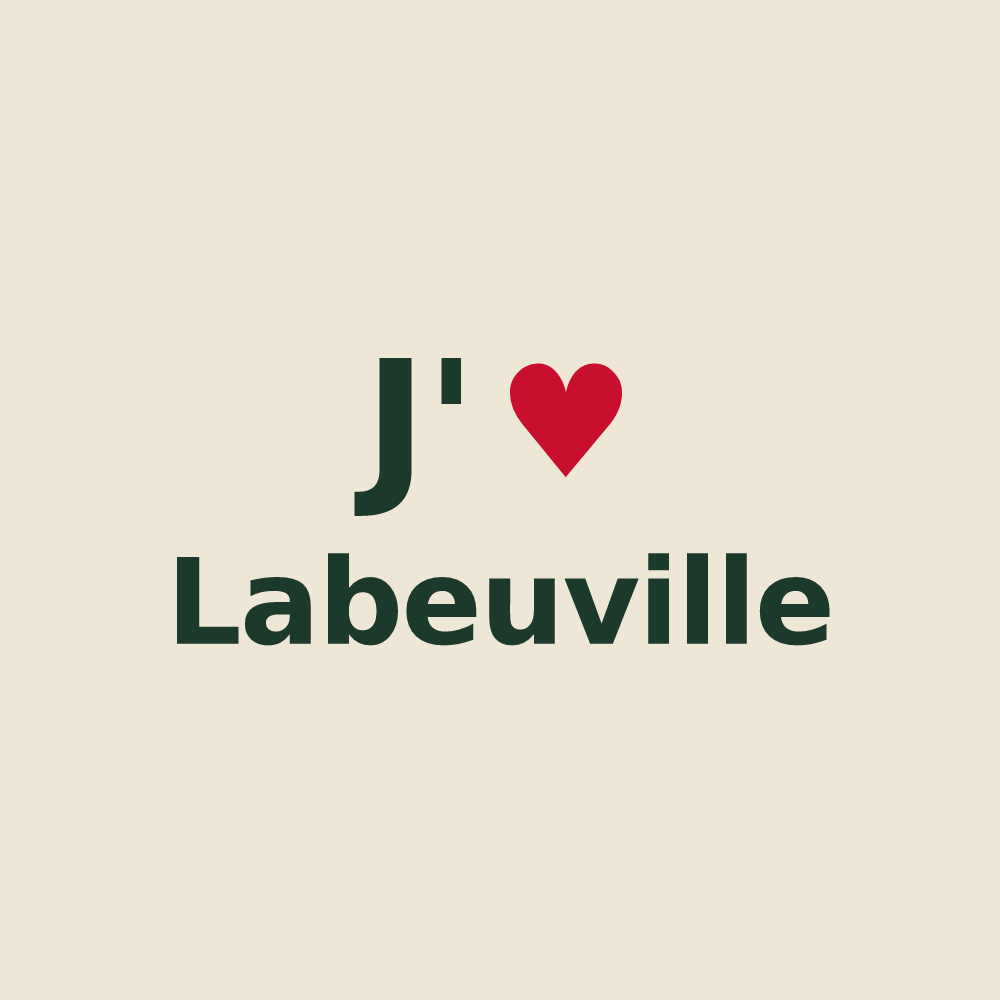 Tote bag personnalisé Labeuville — design J'aime Labeuville